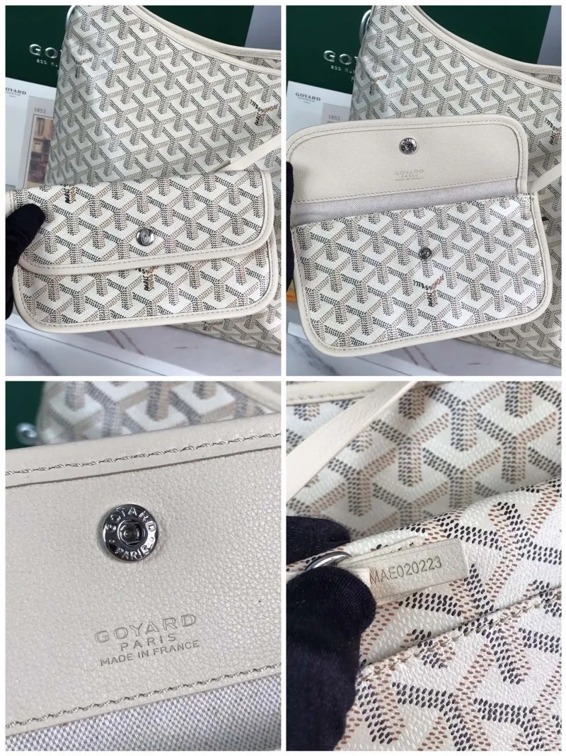 Goyard Cream Hobo Bag 241 - Image 9