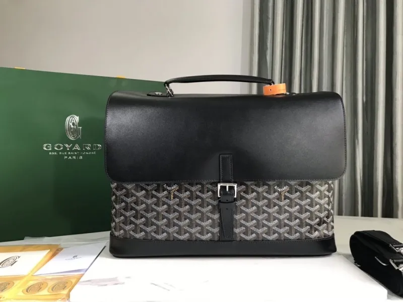 Goyard Black Top Handle Briefcase 242
