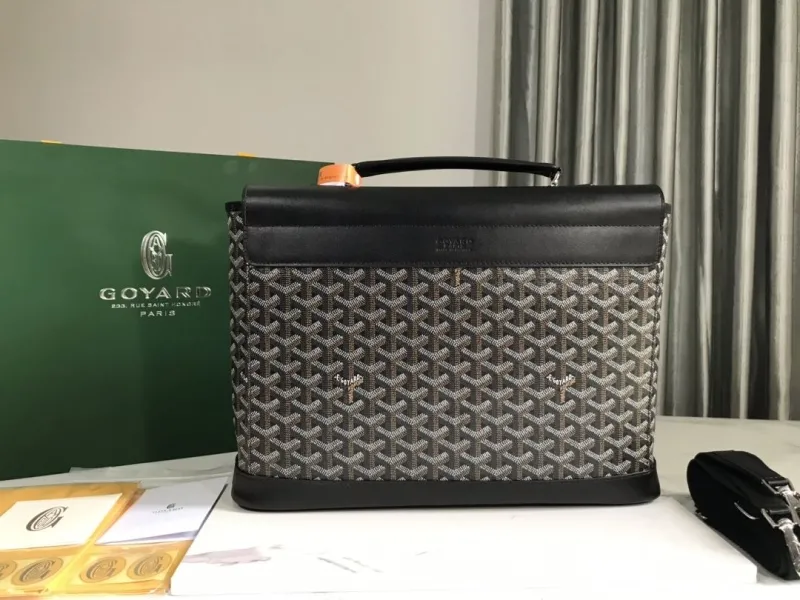 Goyard Black Top Handle Briefcase 242 - Image 3