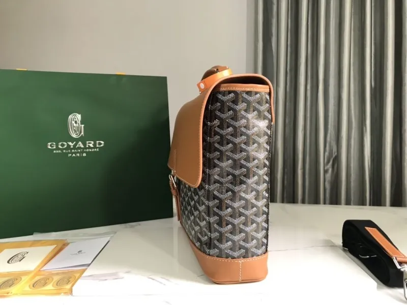 Alternative view of Goyard Brown Black Top Handle Briefcase 243