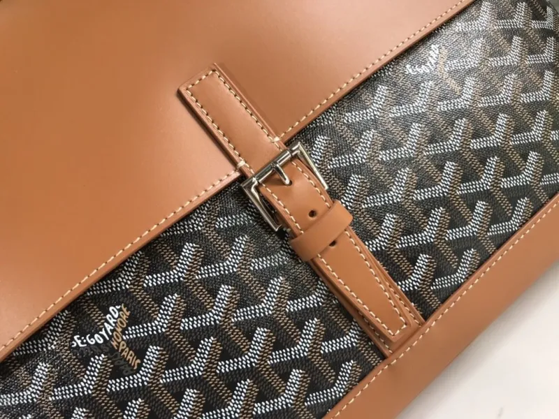 Goyard Brown Black Top Handle Briefcase 243 - Image 4