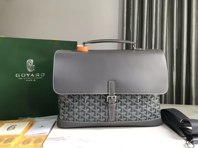 Goyard Gray Top Handle Briefcase Bag 244