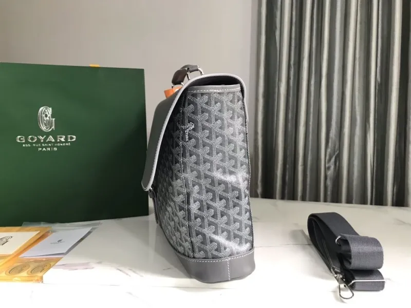 Alternative view of Goyard Gray Top Handle Briefcase Bag 244