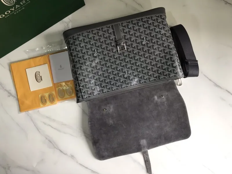 Goyard Gray Top Handle Briefcase Bag 244 - Image 8