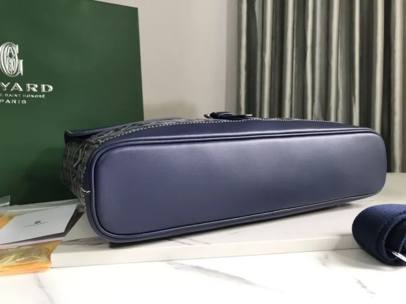 Goyard Navy Blue Top Handle Briefcase 246 - Image 4