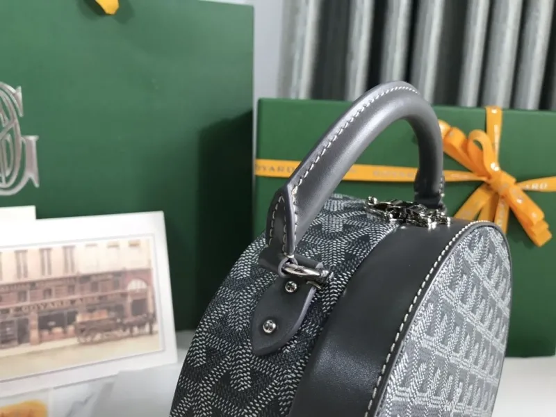 Goyard Gray Round Top Handle Bag 247 - Image 5