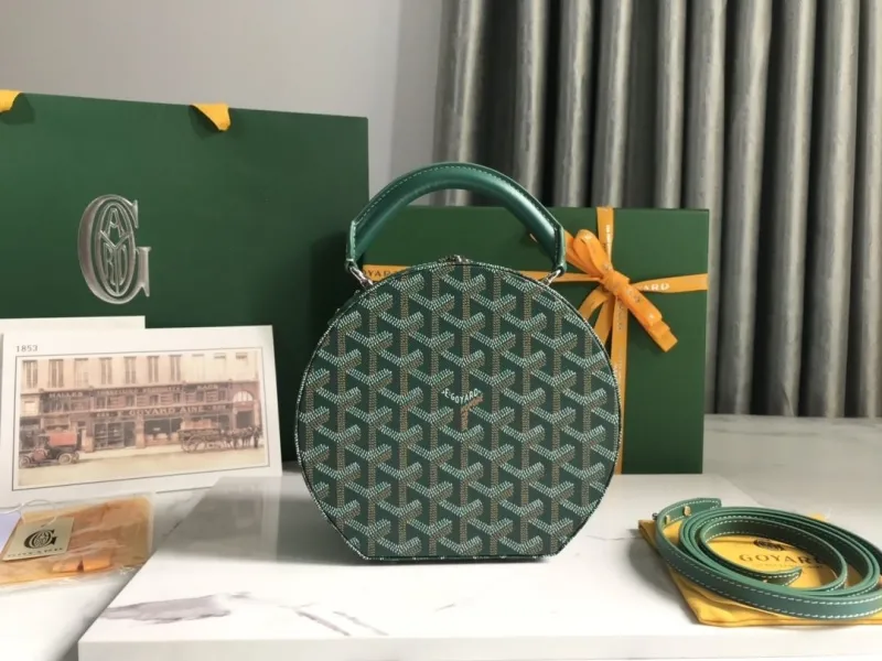 Goyard Green Round Top Handle Bag 250