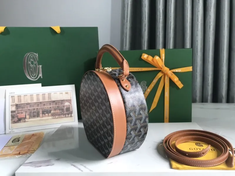 Alternative view of Goyard Black Round Top Handle Bag 251
