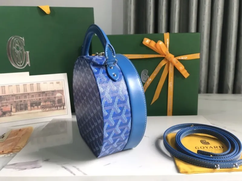 Alternative view of Goyard Blue Round Top Handle Shoulder Bag