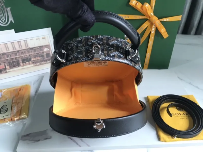 Goyard Black Round Top Handle Bag - Image 8
