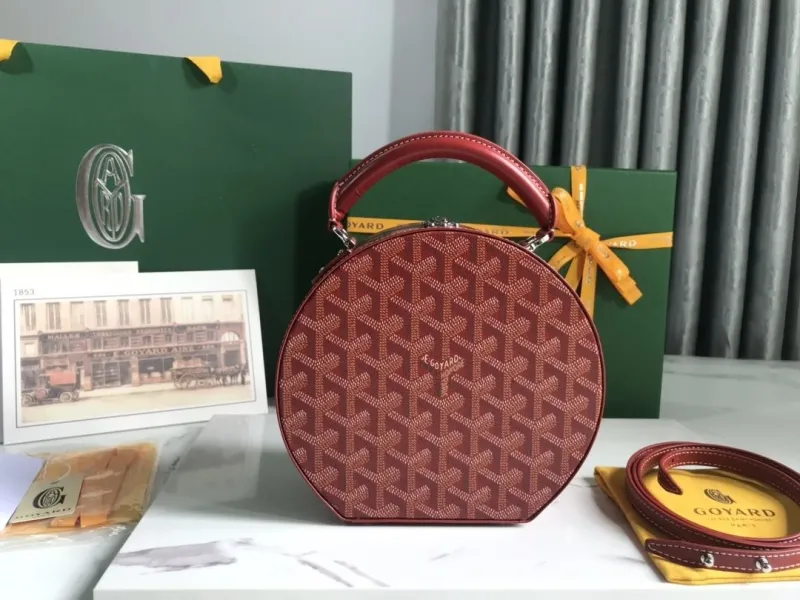 Goyard Red Round Top Handle Bag 256