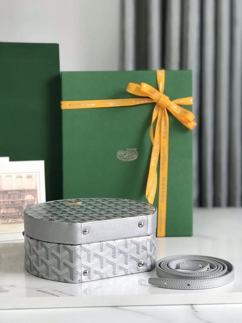 Goyard Silver Round Top Handle Bag 257 - Image 4