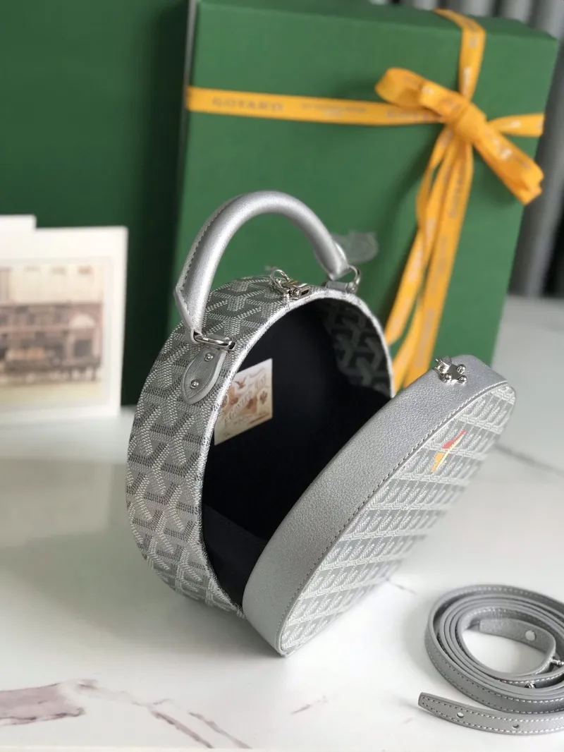 Goyard Silver Round Top Handle Bag 257 - Image 6