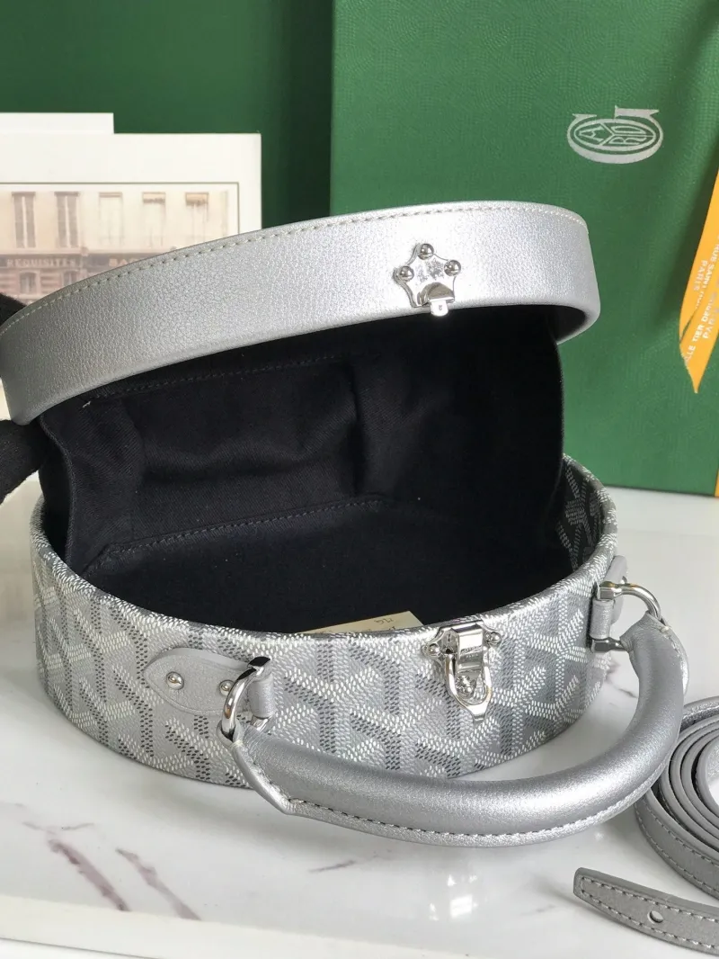 Goyard Silver Round Top Handle Bag 257 - Image 7