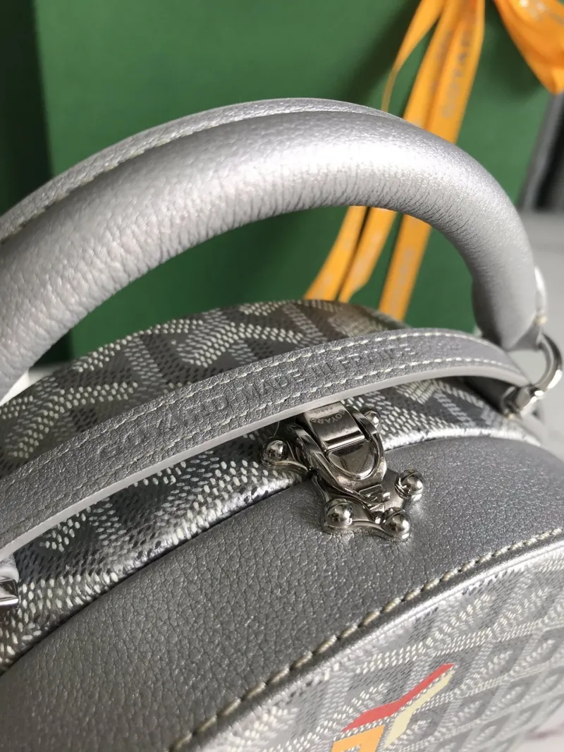 Goyard Silver Round Top Handle Bag 257 - Image 9