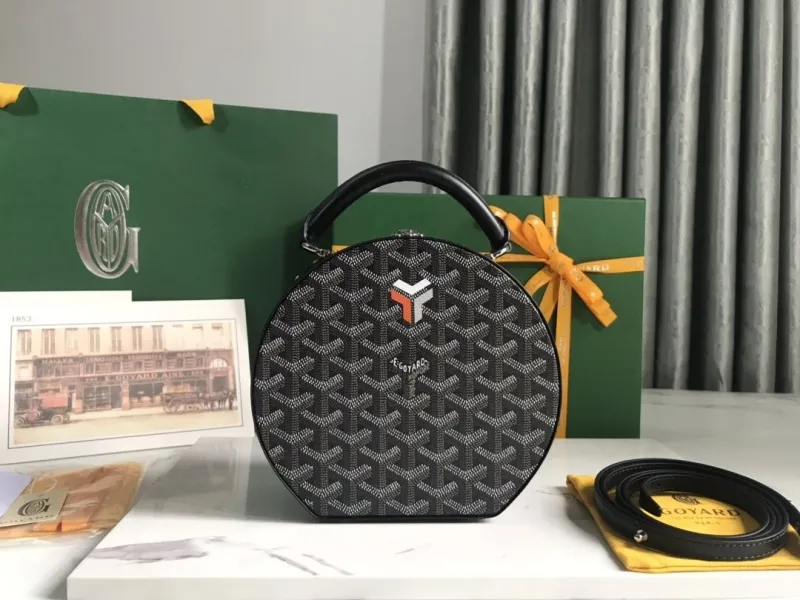 Goyard Black Round Top Handle Bag 258