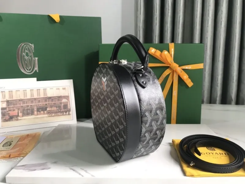 Alternative view of Goyard Black Round Top Handle Bag 258