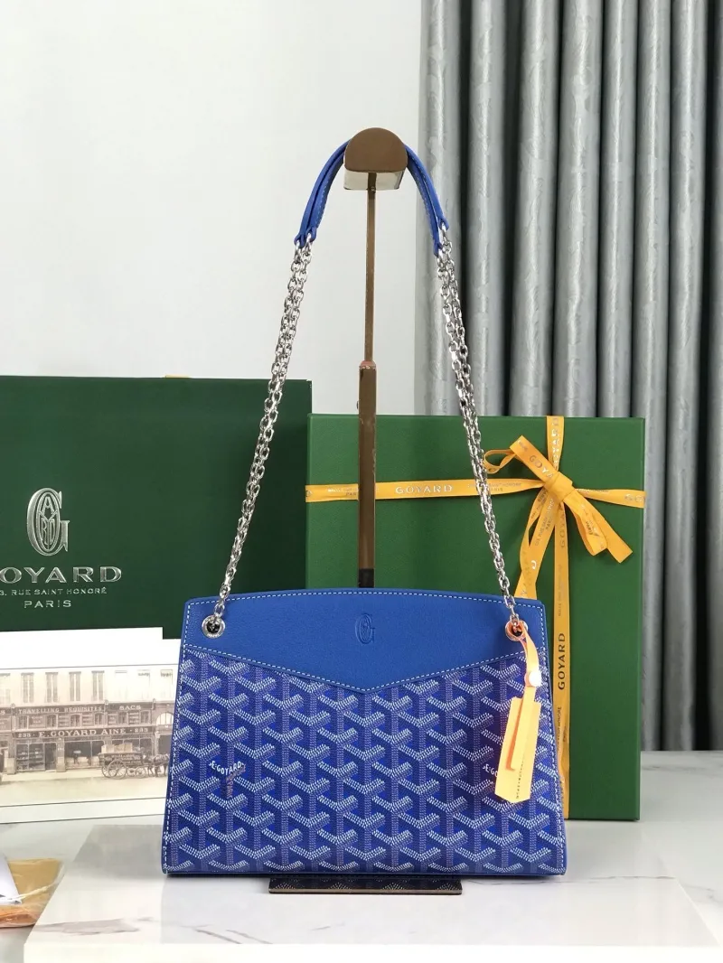 Goyard Blue Top Handle Chain Bag 260