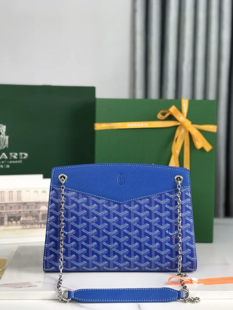 Alternative view of Goyard Blue Top Handle Chain Bag 260