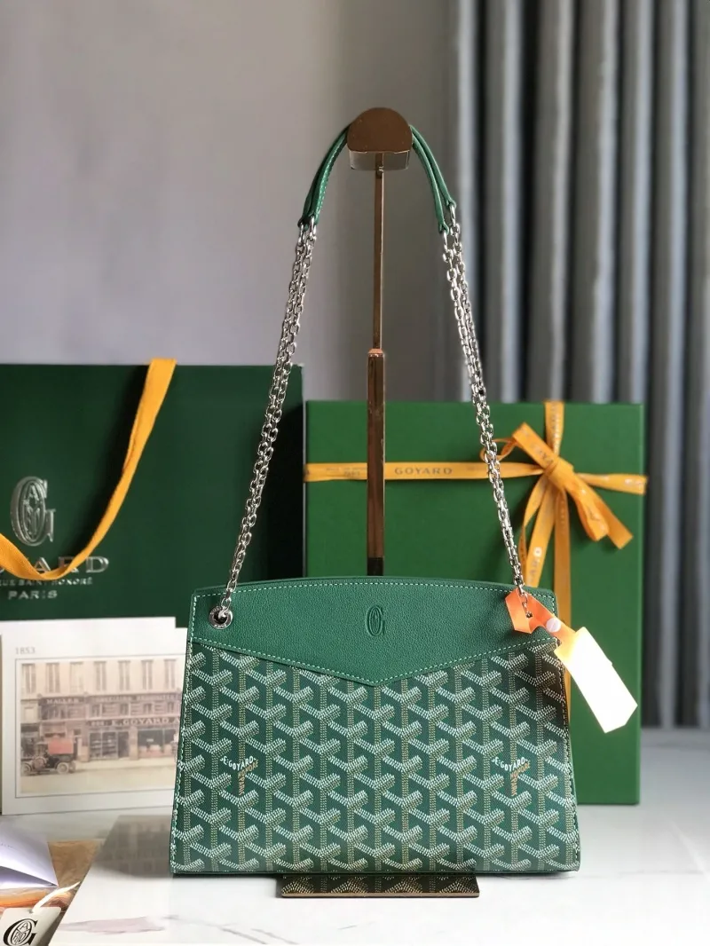 Goyard Green Top Handle Chain Shoulder Bag