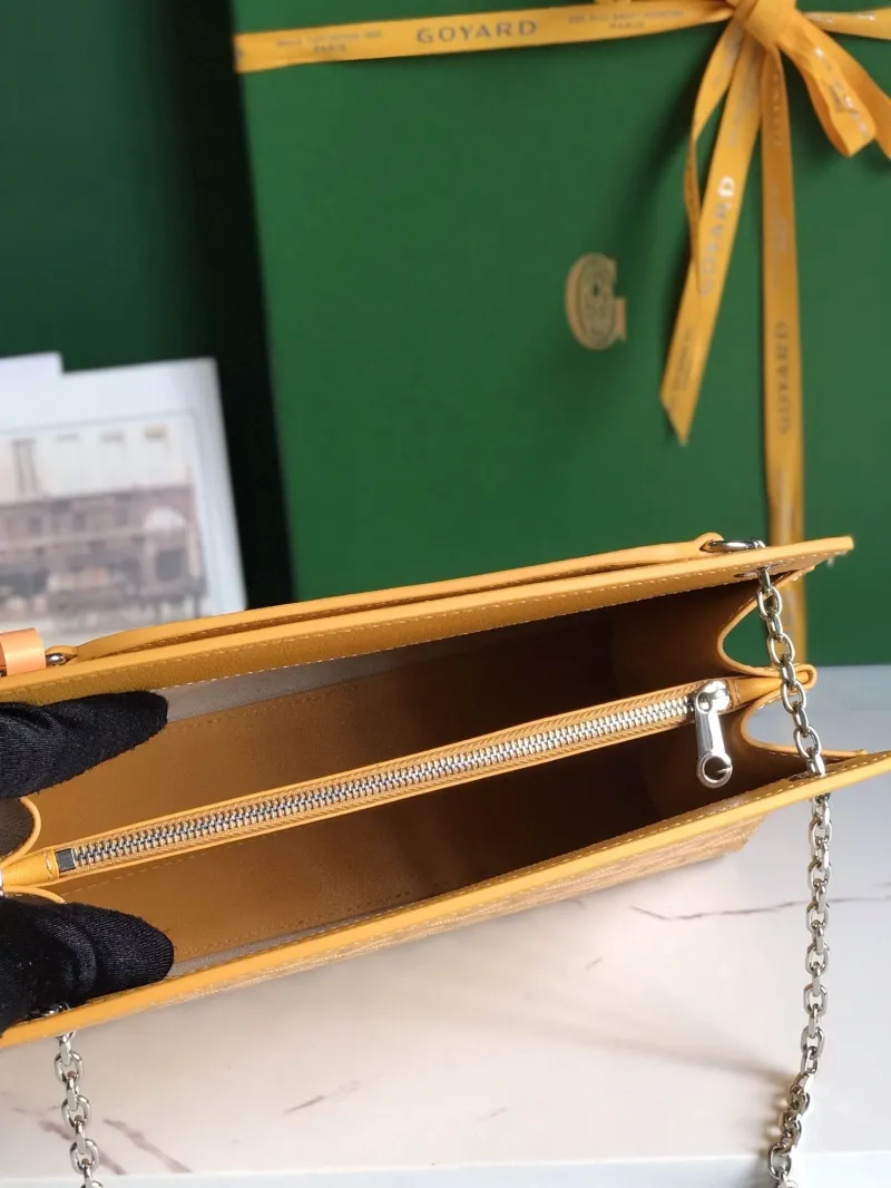 Goyard Yellow Top Handle Chain Shoulder Bag - Image 8