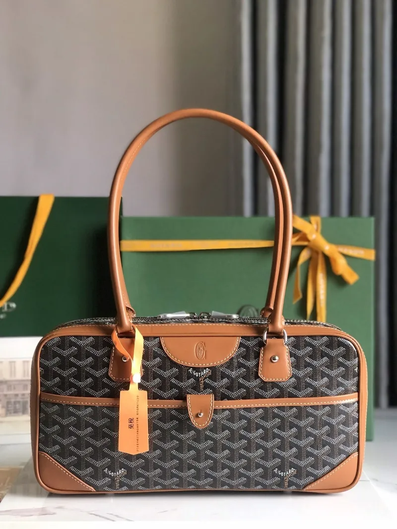 Goyard Top Handle Bag 271 Black Tan