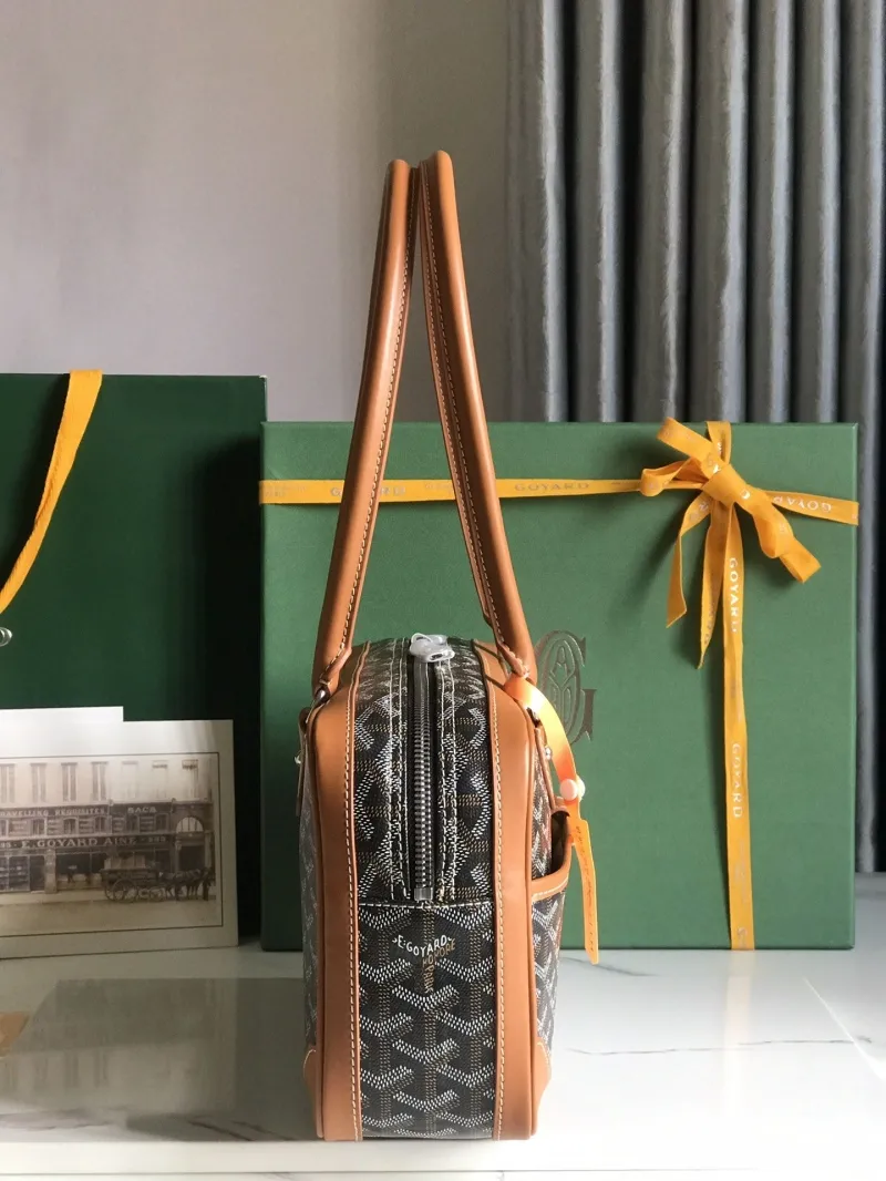 Alternative view of Goyard Top Handle Bag 271 Black Tan