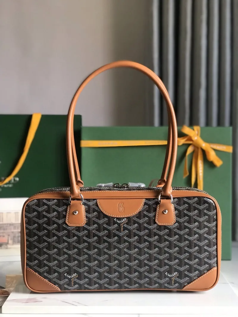 Goyard Top Handle Bag 271 Black Tan - Image 3