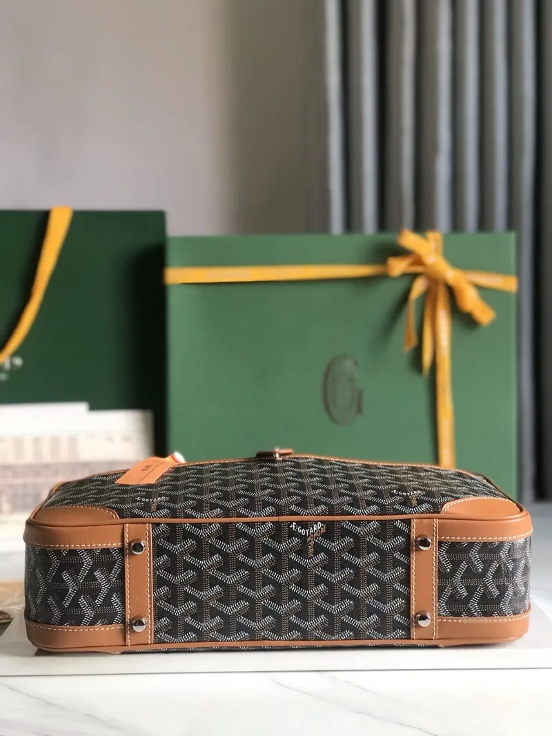 Goyard Top Handle Bag 271 Black Tan - Image 5