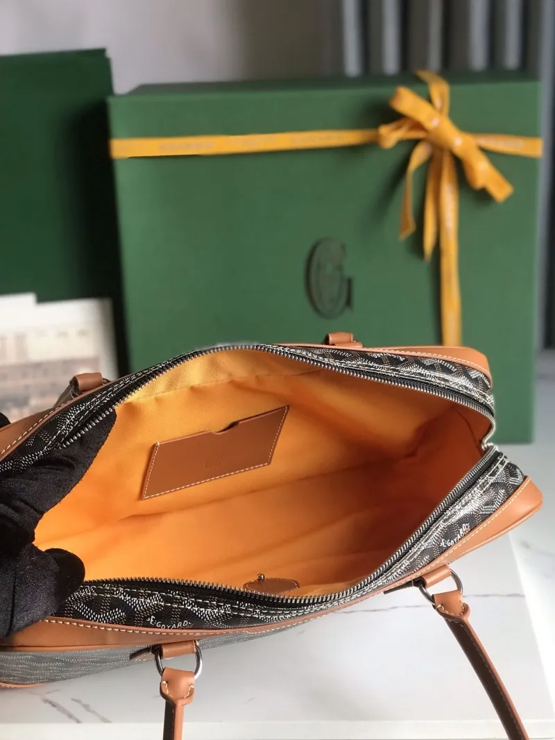 Goyard Top Handle Bag 271 Black Tan - Image 8