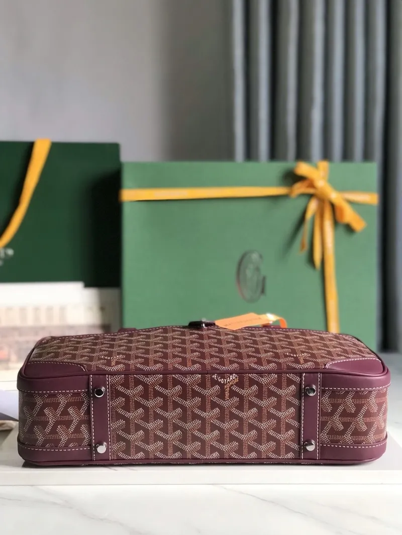Goyard Burgundy Top Handle Bag 280 - Image 5