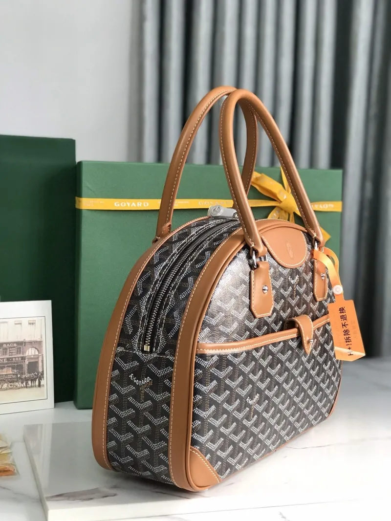 Alternative view of Goyard Black Brown Top Handle Bag 282
