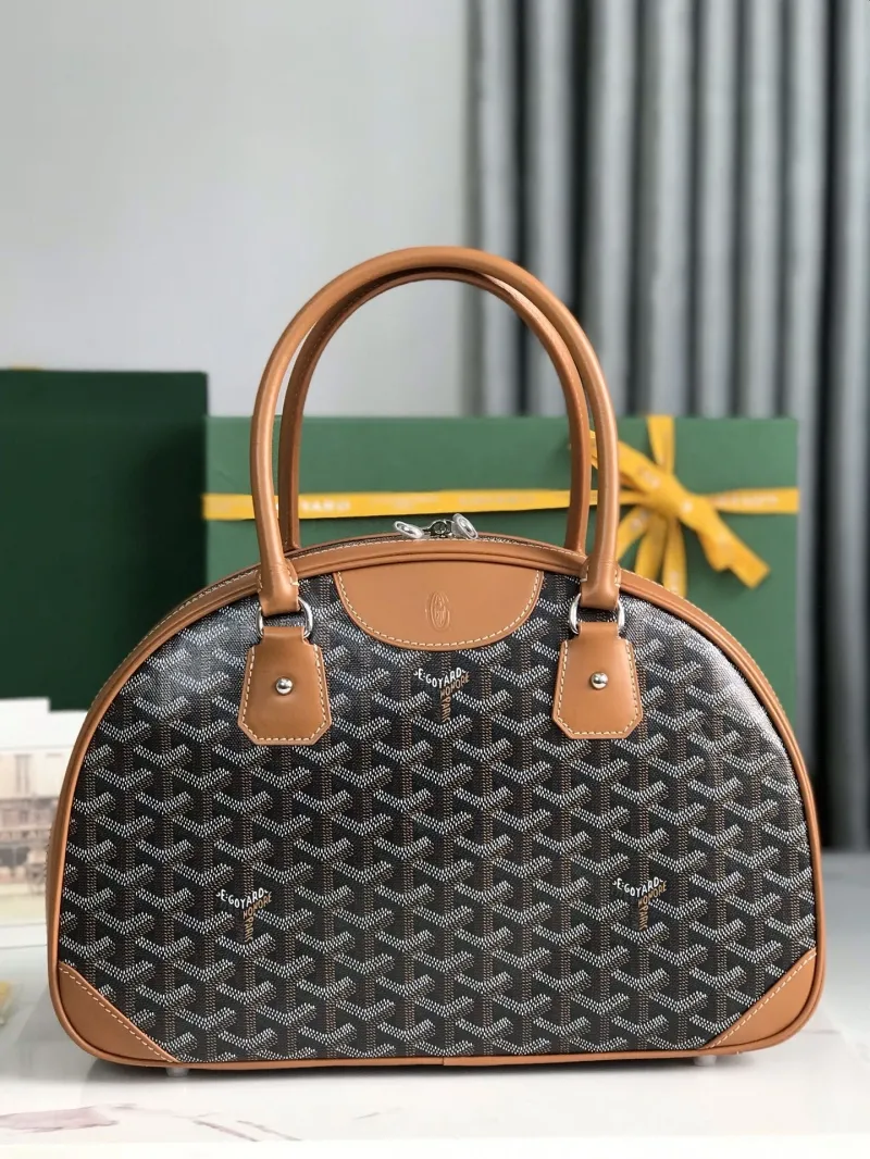 Goyard Black Brown Top Handle Bag 282 - Image 3