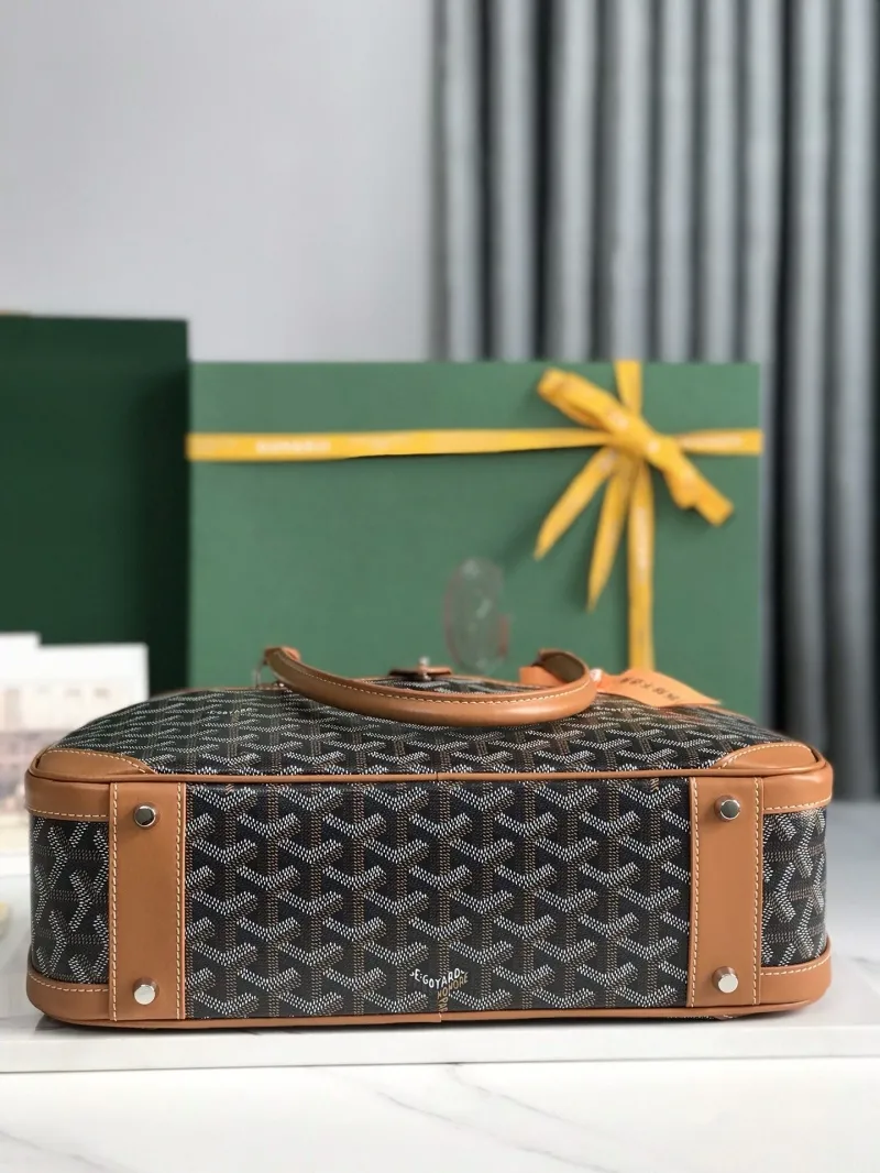 Goyard Black Brown Top Handle Bag 282 - Image 7