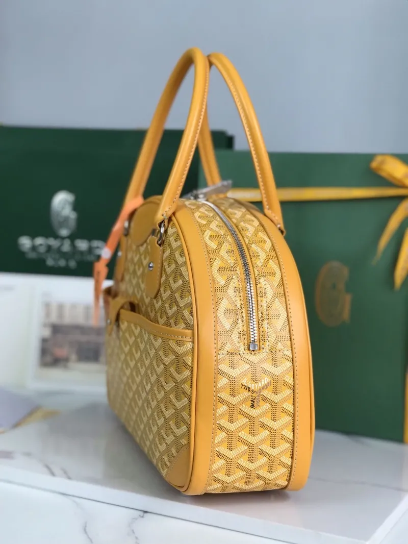 Alternative view of Goyard Yellow Top Handle Bag 285