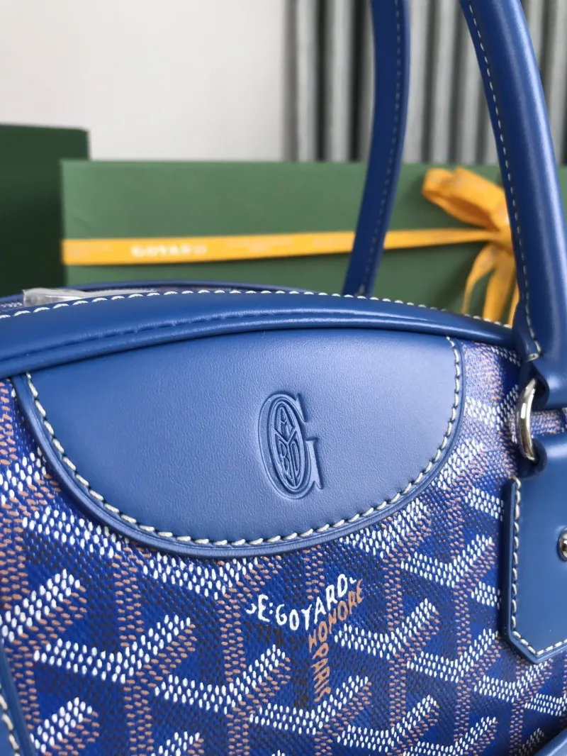 Goyard Blue Top Handle Bag 286 - Image 5