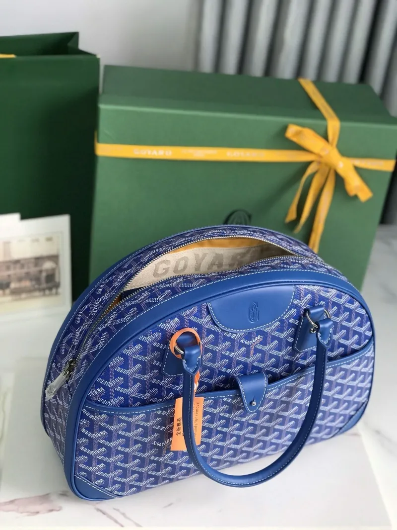 Goyard Blue Top Handle Bag 286 - Image 7