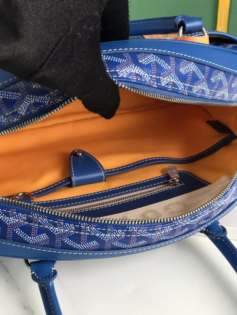 Goyard Blue Top Handle Bag 286 - Image 8