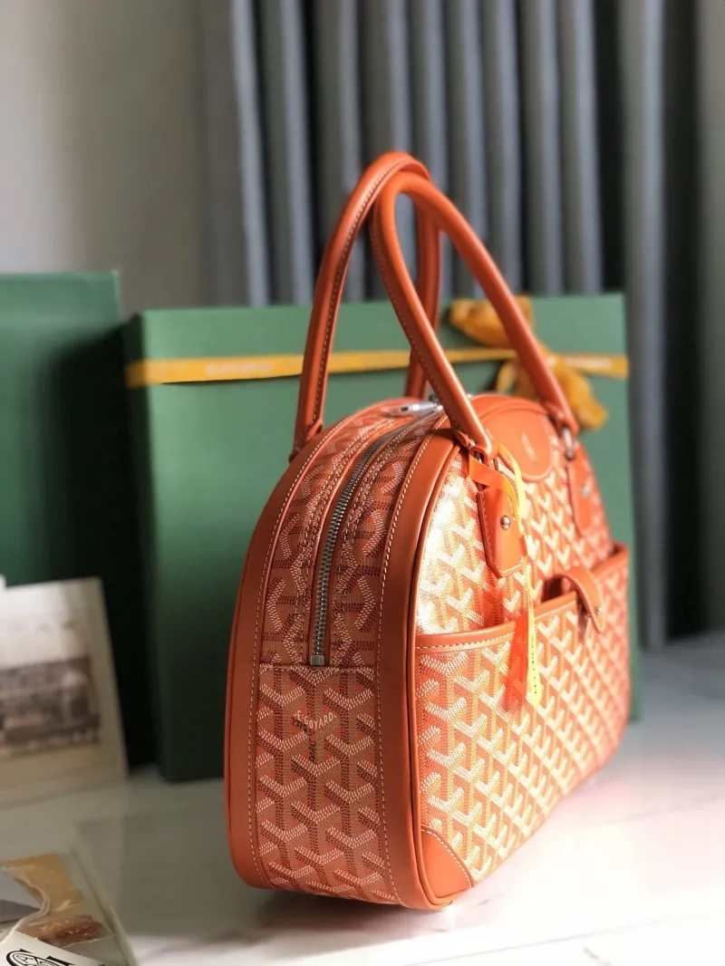 Alternative view of Goyard Orange Top Handle Bag 287