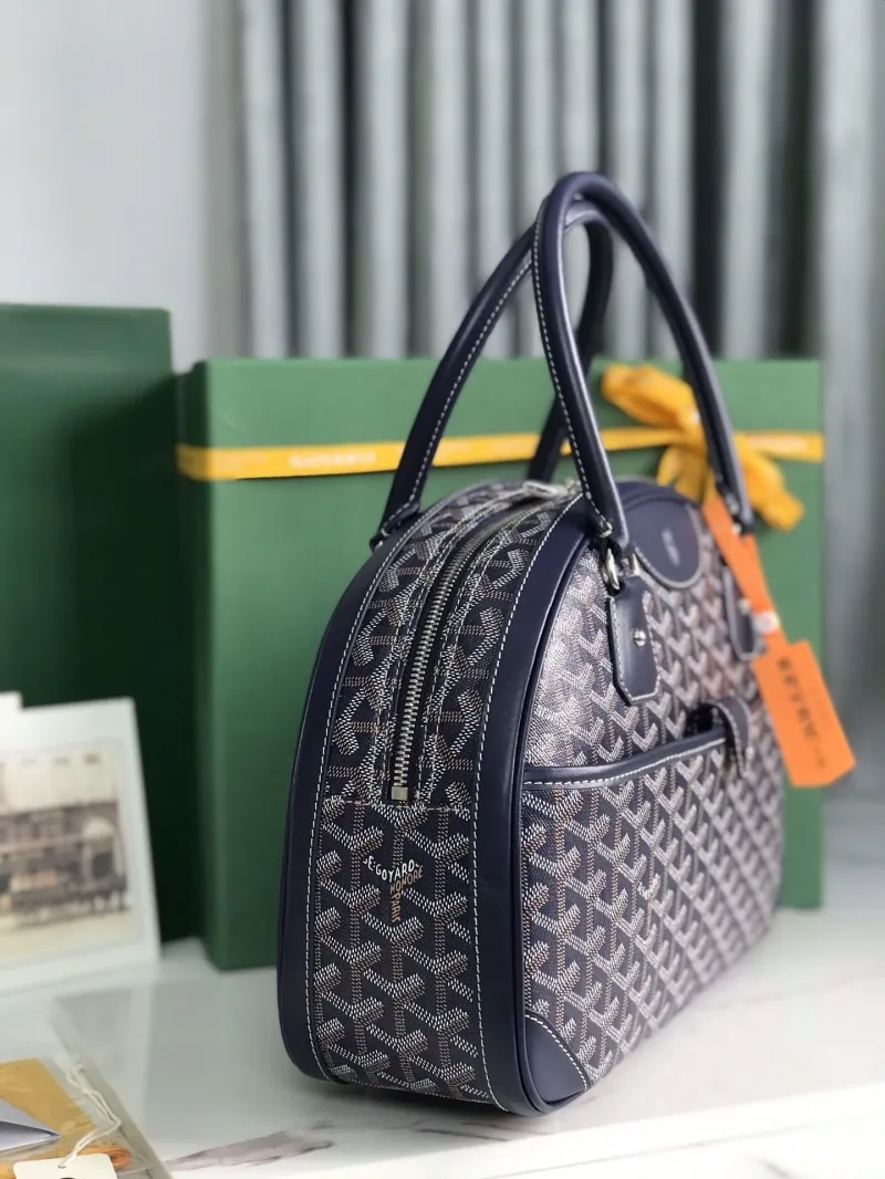 Goyard Navy Top Handle Bag 288 - Image 3