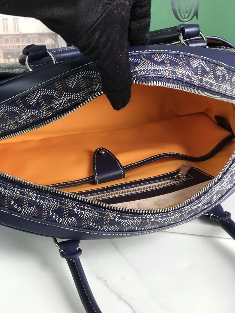 Goyard Navy Top Handle Bag 288 - Image 8