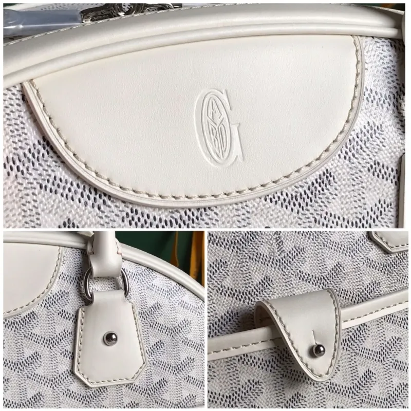 Goyard White Top Handle Bag 291 - Image 6