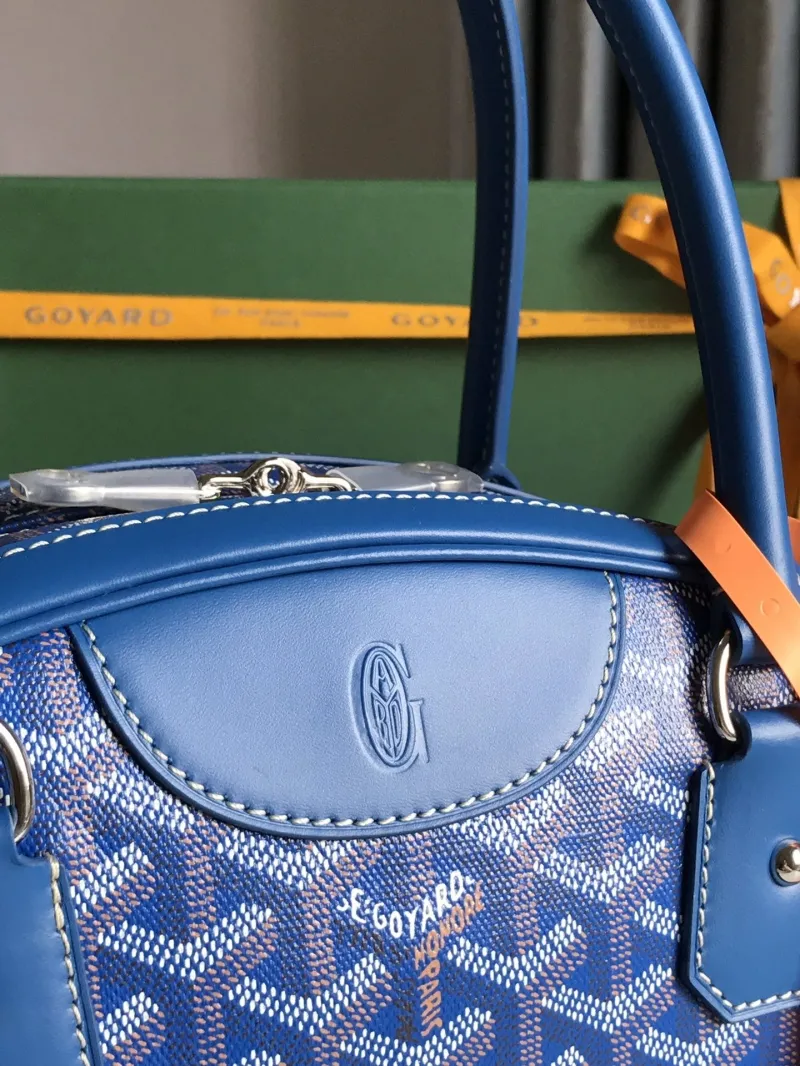 Goyard Blue Top Handle Bag 292 - Image 6