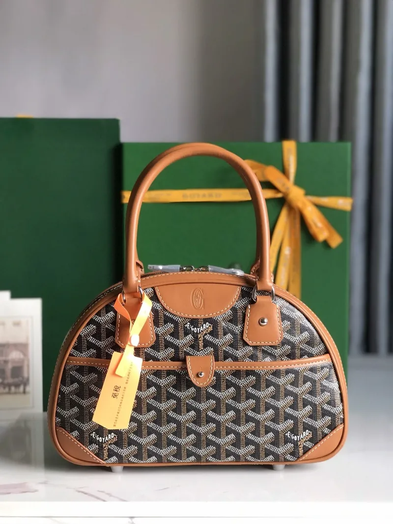 Goyard Black Tan Top Handle Bag 296