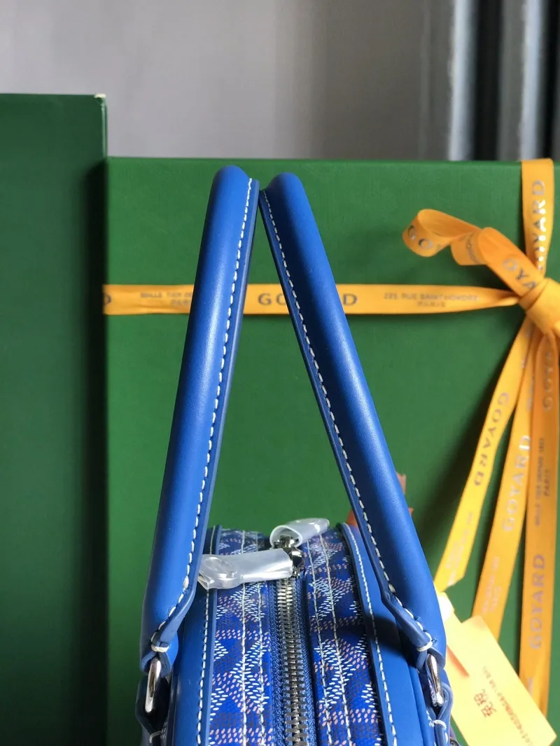 Goyard Blue Top Handle Bag 298 - Image 3