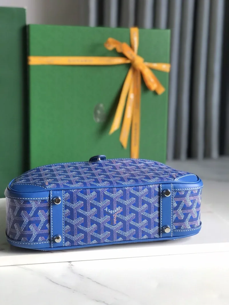 Goyard Blue Top Handle Bag 298 - Image 4