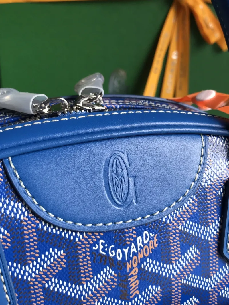Goyard Blue Top Handle Bag 298 - Image 6