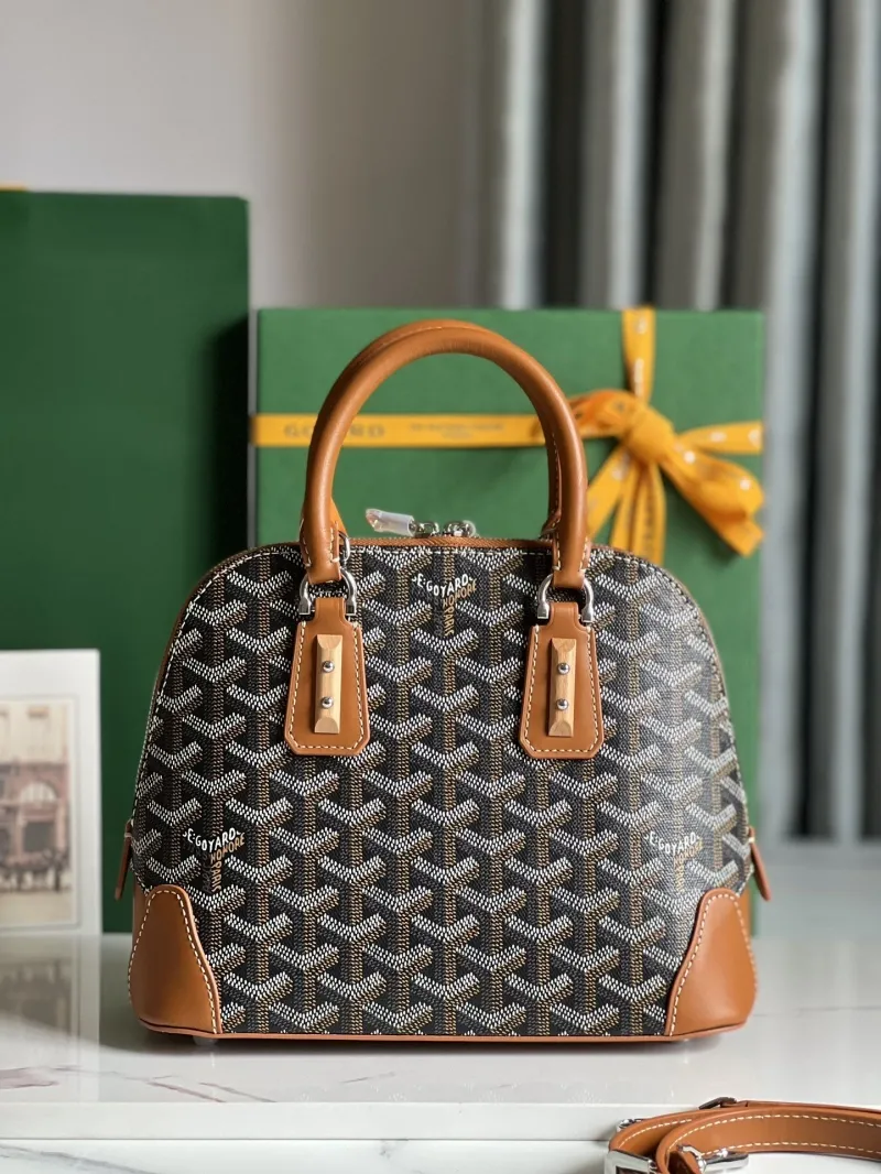 Goyard Black Brown Top Handle Bag 299 - Image 3
