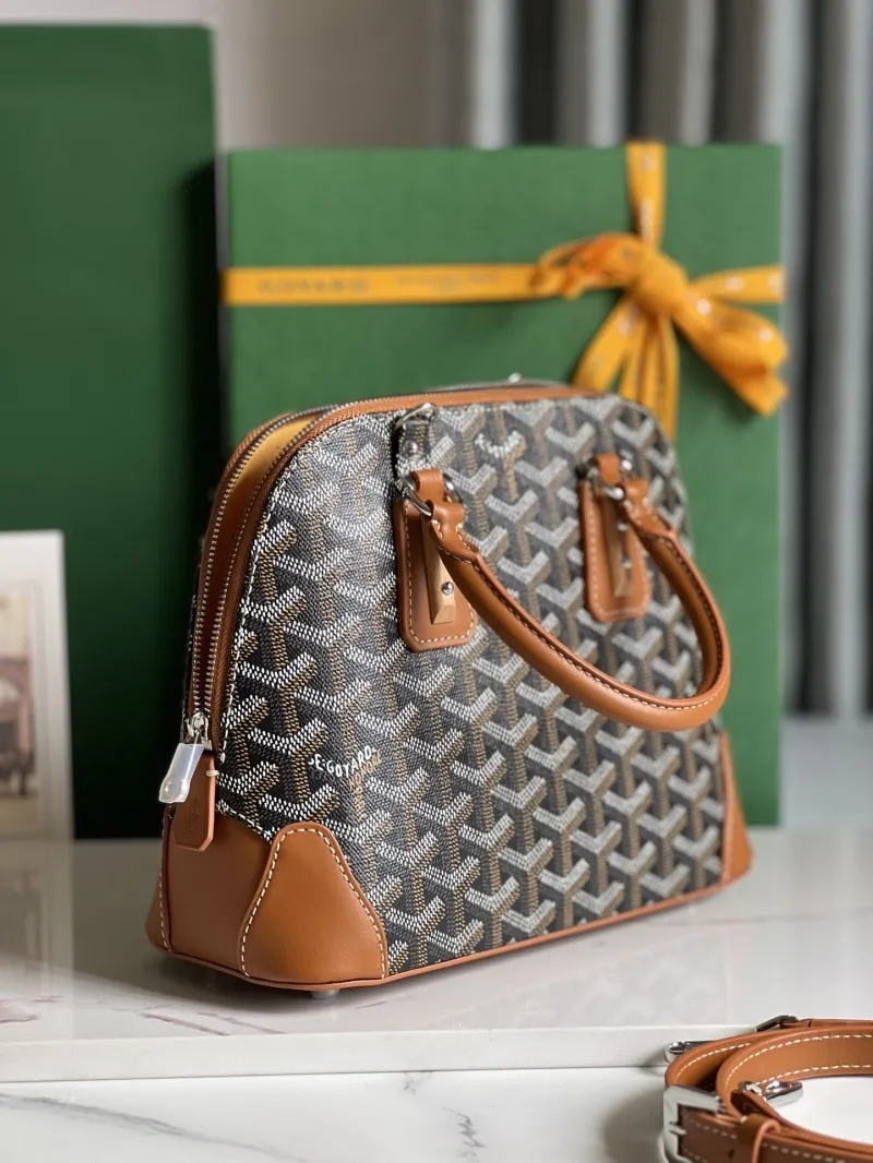 Goyard Black Brown Top Handle Bag 299 - Image 8