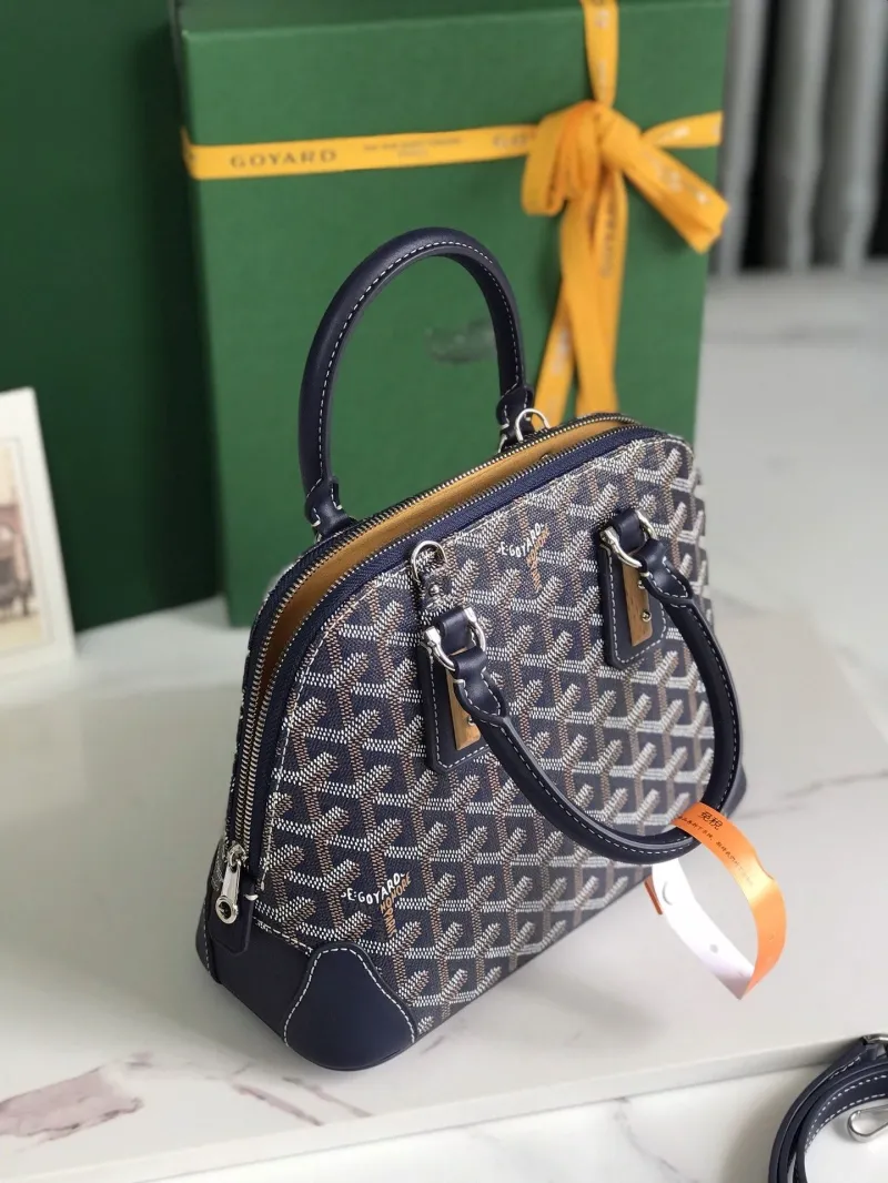 Goyard Navy Top Handle Bag 309 - Image 6